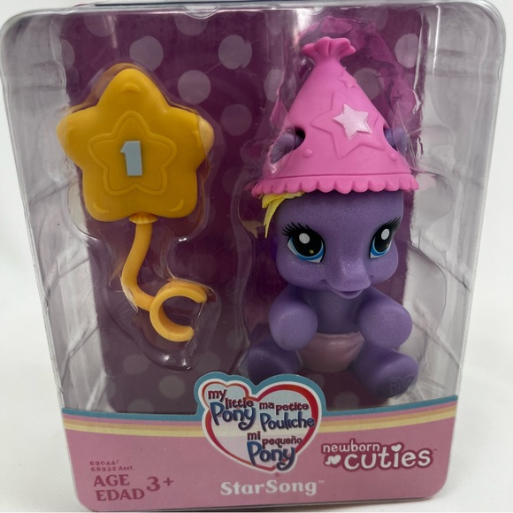 My Little Pony MLP StarSong Figure Newborn Cuties W Party Hat 2008 Hasbro NOS - Picture 5 of 8